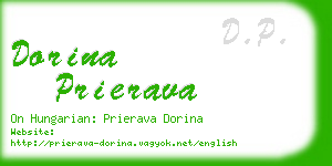 dorina prierava business card